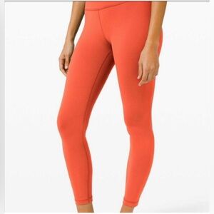 ⭐️lululemon Train Times HR Tight 25” Poppy Coral⭐️